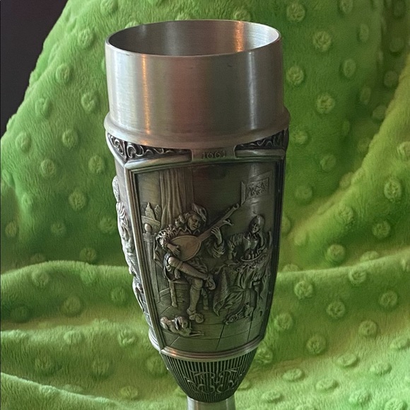 Beautiful Pair,Pewter Wine Goblet/ Chalice - Picture 7 of 13